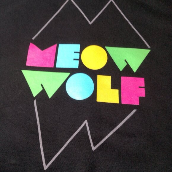 Meow Wolf Sweatshirt XL Black Neon Immersive Art Full Zip Hoodie Hooded - Picture 9 of 12
